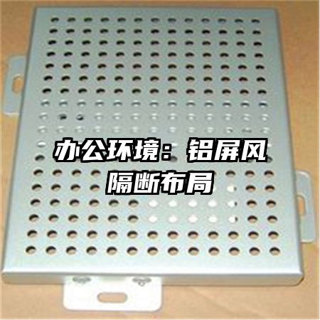 办公环境:铝屏风隔断布局